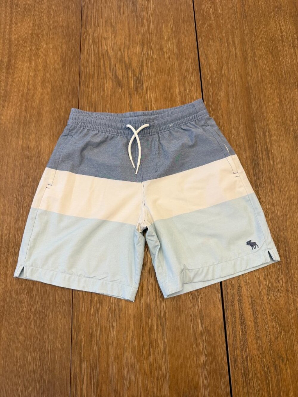 Title: Abercrombie Kids Boys Striped Swim Trunks Size 11/12